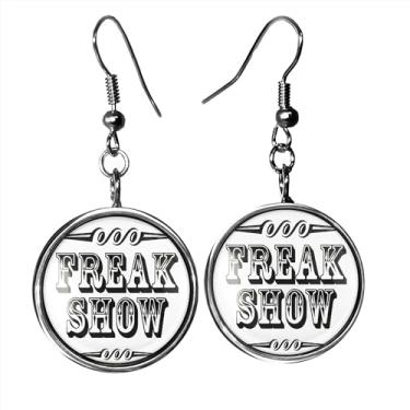 Imagem de Brincos Freak Show - Side Show Oddity Brincos pendentes de prata - 163-SLRE, vidro, cabochão
