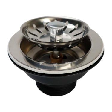 Imagem de Válvula Americana 3.1/2 Escoamento Para Pia Cozinha Aço Inox