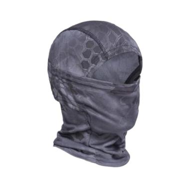 Imagem de Balaclava Moto, Máscara Facial Balaclava Respirável Proteção Uv50+ Camuflagem Ninja(Python Black)