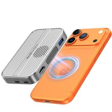 Imagem de " ACASIS 10Gbps Magnetic M.2 NVMe SSD Enclosure & USB C Docking Station with Cooling Fan for iPhone 17/16/15 Pro/Pro Max/Plus,Tool Free Installation,Support SSD Size 2230/2242/2260/2280 B+M M-Key"