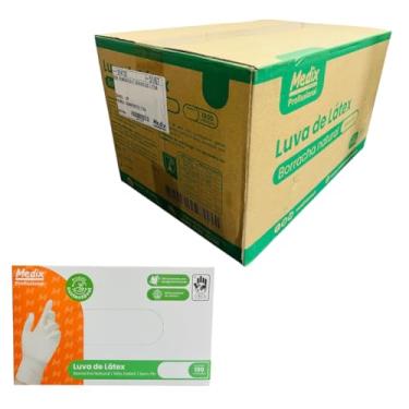 Imagem de Luva Latex Sem Pó Medix Profissional Tamanho EP Kit 10 Caixas 1000 unidades