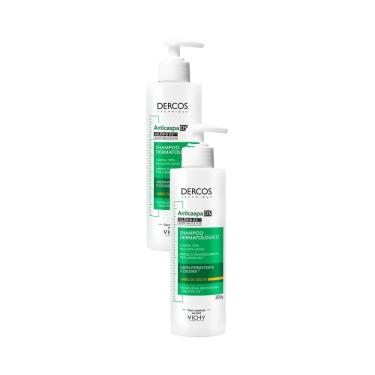 Imagem de Kit 2 Shampoo Anticaspa DS Vichy Dercos Cabelos Secos 300g