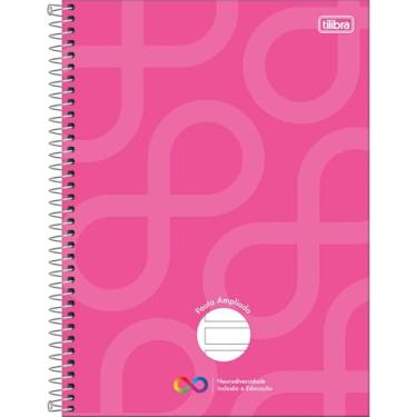 Imagem de Tilibra - Caderno Pauta Ampliada Universitário Capa Dura Tilibra Neuro 80 Folhas - Capa Rosa