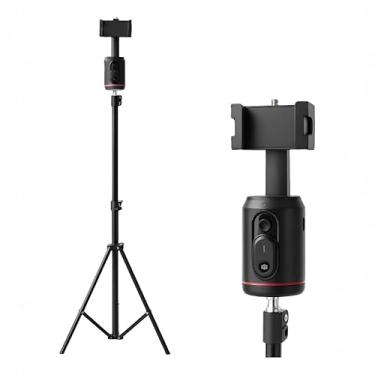 Imagem de Gimbal Rastreamento Facial 360 Suporte de Celular Com Tripé 2,10m rosca 1/4"