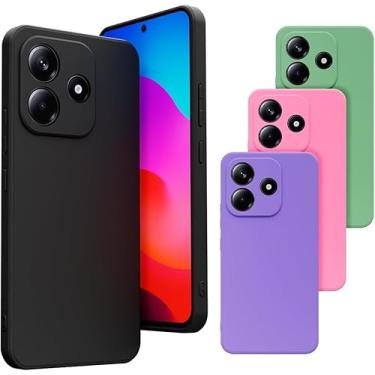 Imagem de Capa Capinha Case Compatível Xiaomii Redmi Note 14 5G Silicone Veludo Premium [2ASHOP] (PRETO)