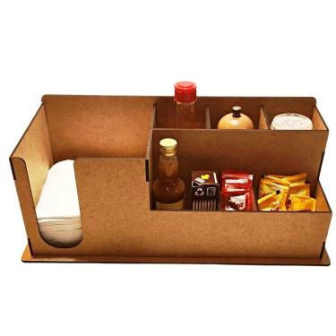 Imagem de Porta Guardanapo E Sachê Em Mdf - Kit 10 Unidades