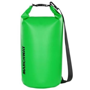 Imagem de Mochila seca MARCHWAY 40L impermeável verde flutuante