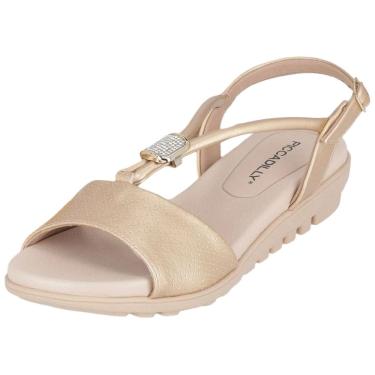 Imagem de Sandalia Feminina Birk Salto Baixo Metalizada Piccadilly