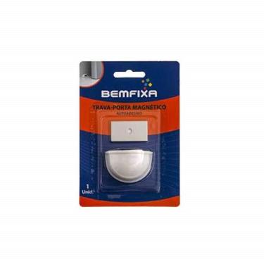 Imagem de  9028 trava porta magnetico branco - bemfixa