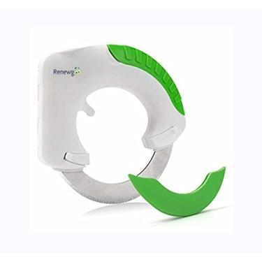 Imagem de Chef Randall The Rock Chop and Rolling Knife com lâmina extra, controle de rolamento deslizante, verde