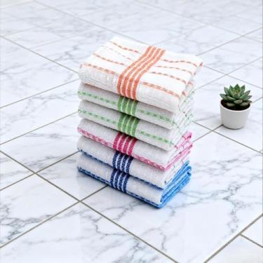 Imagem de Conjunto de toalhas de cozinha de algodão de 4 peças, panos de prato decorativos super absorventes