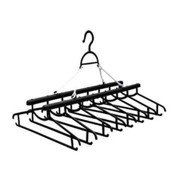 Imagem de Varal Cabideiro Retrátil de Plástico 8 Lugares Roupas Não Enferruja Pr