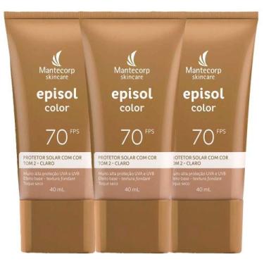 Imagem de Mantecorp Skincare Episol Kit com 3 Unidades  Protetor Solar com Cor F
