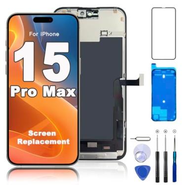 Imagem de Para iPhone 15 Pro Max Tela de substituição 17.0 cm COF LCD Display 3D Touch IPS FHD Digitalizador Montagem completa com kits de ferramentas de reparo, substituição de tela, promoção 120Hz (para A2849