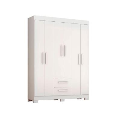 Imagem de Guarda-roupa Nt 6015 Branco Com Rosa - Notavel