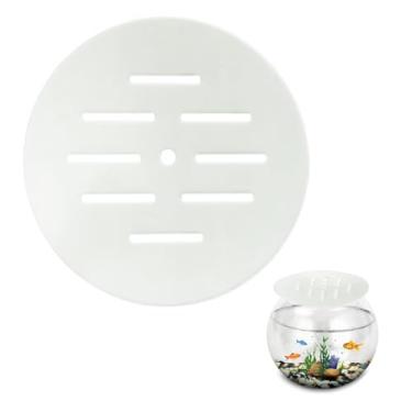 Imagem de DUENYUANN Tampa de acrílico antisalto, para aquário com orifício para evitar que peixes, répteis, tartarugas camarões saiam do tanque, 1 peça