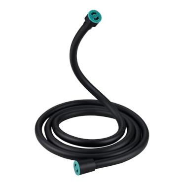 Imagem de Mangueira de chuveiro de PVC de 198 cm universal padrão BSP1/2 extensão de mangueira de chuveiro portátil longa mangueira de substituição anti-torção preto fosco