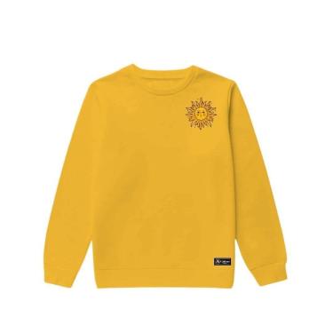 Imagem de Blusão Moletom Infantil Sol Personalizado sem Capuz gola Redonda-Unissex