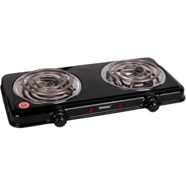 Imagem de Fogão Elétrico Portátil, 2 Bocas,Cooktops, Chapas Quentes,Prático, Compacto e Ideal para Casa, Viagem e Camping 220V - Preto