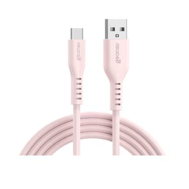 Imagem de Cabo Usb-A Para Usb-C T Rosa Silicone 1,5M Esc05Spk Geonav
