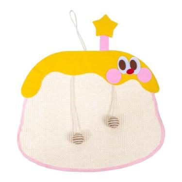 Imagem de Tapete de arranhar para gatos de sisal, tapete de arranhar para gatos pendurável | Almofada de arranhar natural Star - Brinquedo de gato para moer garras de unhas, arranhador de gato natural para casa