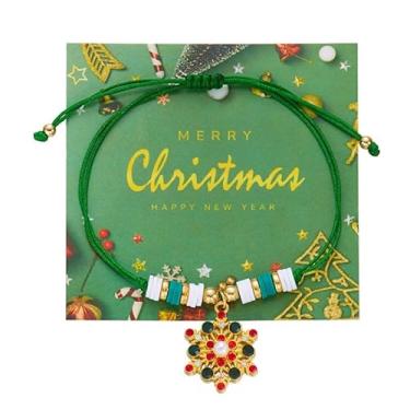 Imagem de Pulseira de Natal com pingente de floco de neve, joias de Natal para mulheres, material de festa de Natal, presentes de amizade para mulheres, dia dos namorados, Medium, Latão, Sem Pedra Preciosa