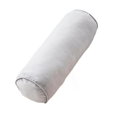 Imagem de Ysyqkn Almofada cilíndrica de apoio para o pescoço, coluna, tornozelo e costas, ideal para viagens, Cinza