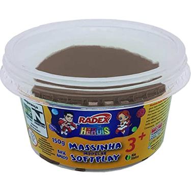 Imagem de Massa Para Modelar, Radex, Heróis, Marrom, 150 Gramas