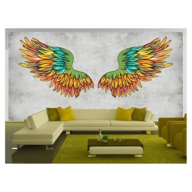 Imagem de Papel De Parede 3D Arte Asas Selfie Insta Cores 3,5M Tra385 - Você Dec