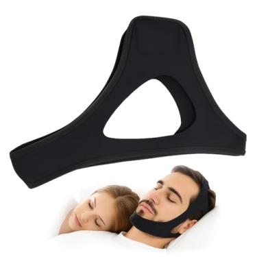 Imagem de Máscara Faixa Anti-Ronco Ajustável – Suporte de Queixo para Respiração Correta e Noites de Sono Tranquilo