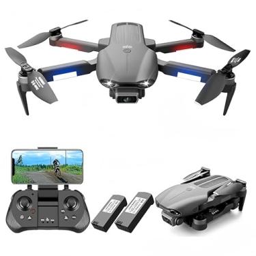 Imagem de Drone com câmera para adultos 2K, drone GPS com motor sem escovas, quadricóptero FPV dobrável para crianças iniciantes, transmissão Wi-Fi 5G, retorno automático, siga-me, retenção de altitude, tempo