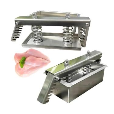 Imagem de Prensa de carne comercial em aço inoxidável 304, ideal para desidratar, moldar e extrair suco de carnes cozidas em delicatessens, restaurantes e cozinhas domésticas.