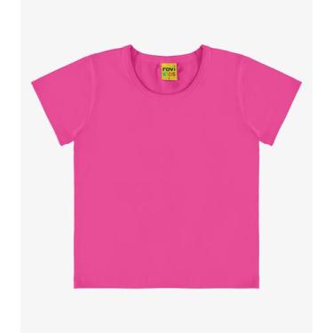 Imagem de Blusa Básica Infantil Cotton Leve Rovi Kids Rosa - Rovitex Kids Básico