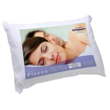 Imagem de Travesseiro Ortobom com Flocos de Espuma Cor Branco, Branco