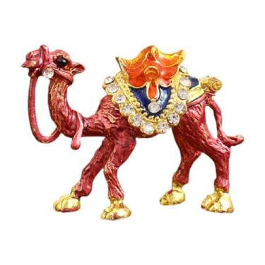 Imagem de Vaveren Porta-joias em formato de, organizador para anéis e brincos, porta-objetos de metal para decoração de casa, Vermelho