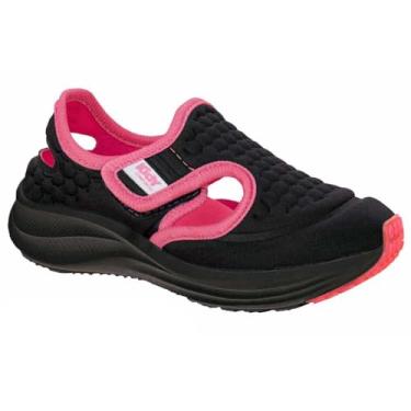Imagem de Tênis Infantil K-Energy BB Respitec Preto Pink Neon Kidy 041-1019-4228