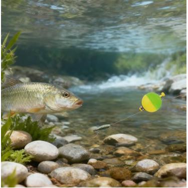 Imagem de Bobinas de pesca com fenda de fácil ajuste, pacote com 5, boias em gota, indicadores universais de ataque para todas as trutas de água doce e salgada Panfish ultra sensível