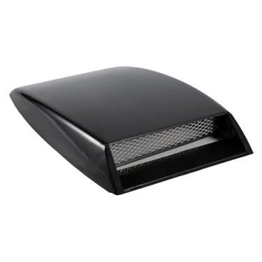 Imagem de Qudinip Colher universal de entrada de fluxo de ar do carro, grade de alumínio de plástico ABS, adesivo decorativo de ventilação do capô, com suporte autoadesivo, para a maioria dos carros e veículos