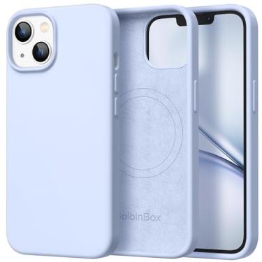 Imagem de GolbinBox Capa magnética para iPhone 15, compatível com MagSafe, [forro de microfibra macio antiarranhões], capa protetora de silicone líquido fino à prova de choque para iPhone 15 de 6,1 polegadas