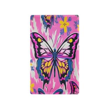 Imagem de Wassud Placa de cobertura para interruptor de luz, borboleta colorida, 1 capa de tomada em branco, placa de parede, decoração de casa, sala de estar, quarto, decoração