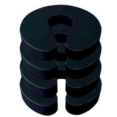 Imagem de Protetor de aperto de porta de bebê rolha de espuma macia evita lesões de aperto de dedo batendo portas