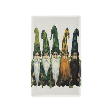 Imagem de Wassud Placa de cobertura de interruptor de luz de gnomos de jardim, 1 capa de tomada em branco placa de parede decorativa decoração de casa sala de estar quarto