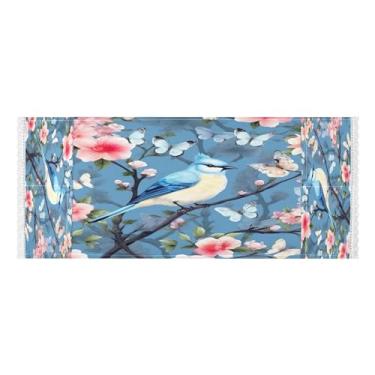 Imagem de Wassud Blue Bird em capas de lavadora e secadora de árvore rosa, protetor de lavadora com sacos de armazenamento, capa de geladeira à prova de poeira com bolsos para lavanderia doméstica, cozinha, 120