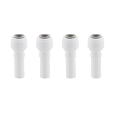 Imagem de HJGarden 4 peças 3/8 x 1/10.2 cm POM branco reto através do filtro de água plugue de tubulação conexão rápida acessório universal para sistemas de osmose reversa e máquinas de gelo