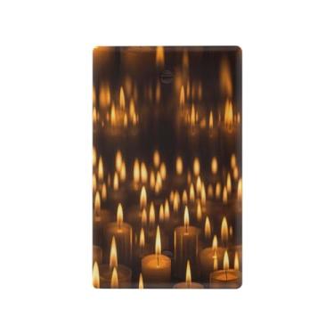 Imagem de Wassud Placa de cobertura de interruptor de luz, capas de tomadas duplas, placa de parede, lâmpada de vela, decoração de casa, sala de estar, quarto, decoração