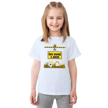 Imagem de Camiseta Construção Maquinas Aniversário Camisa Personalizada Blusa In