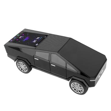 Imagem de Serounder Alto-falante Réplica de Caminhonete, Alto-falante Bluetooth Portátil Com Tela e Luz de Festa LED, Microfone Integrado, Rádio FM, Suporta Reprodução USB TF (BLACK)
