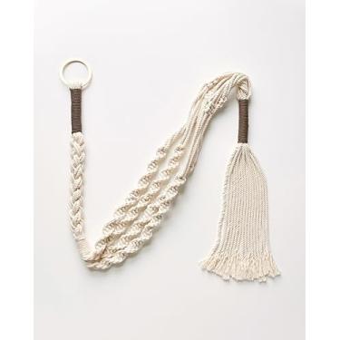 Imagem de PILLOWPIA Cabide para plantas de macramê de 139,7 cm – Suporte para plantas suspensas internas e externas para teto, parede ou janela – Suporte de corda Boho para vasos de 25,4 cm – Acessório