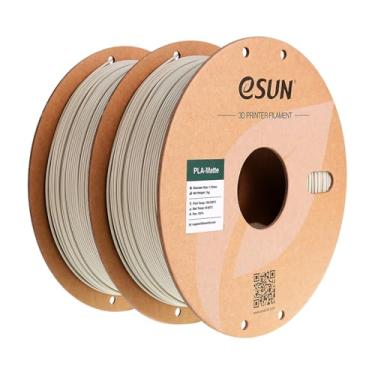 Imagem de eSUN Filamento PLA fosco filamento de impressão 3D de 1,75 mm, carretel de papelão de 1 kg (1 kg) filamento de impressora 3D PLA para a maioria das impressoras 3D FDM, cáqui claro, pacote com 2