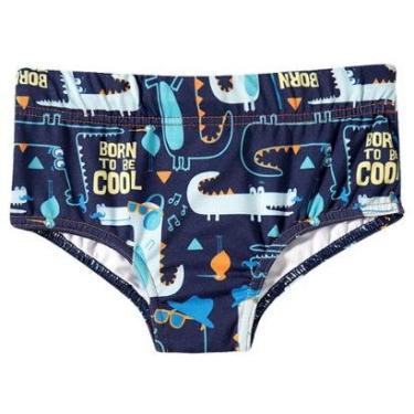 Imagem de Sunga Bebê e Infantil Proteção UV 50+ Jacaré Marinho Tip Top-Masculino